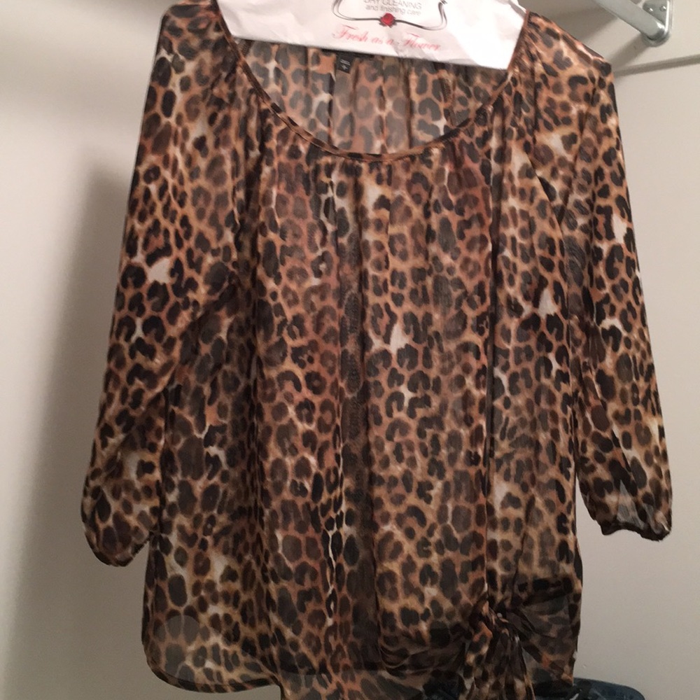 Express Leopard print shirt